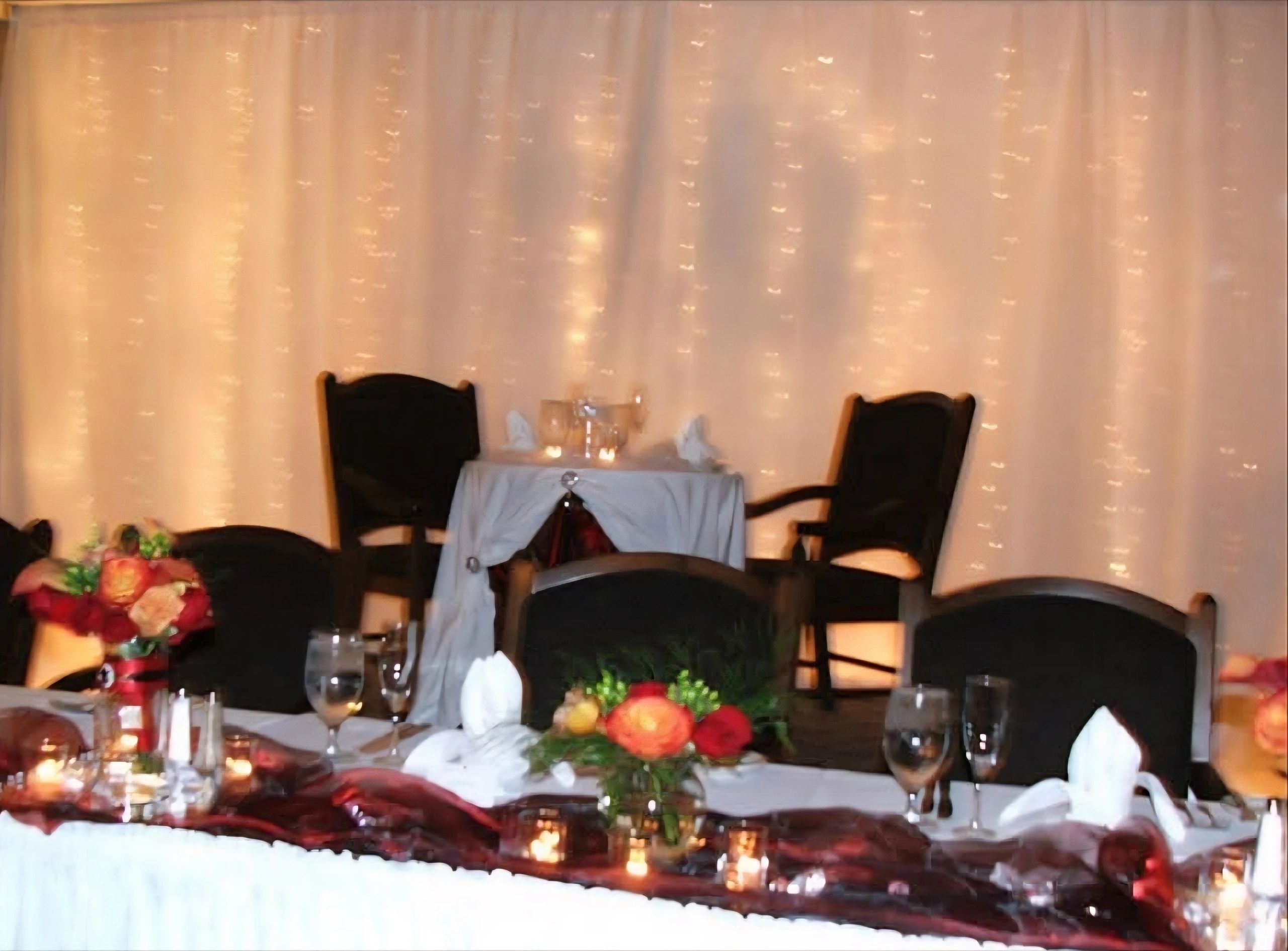 Formal dining event setup