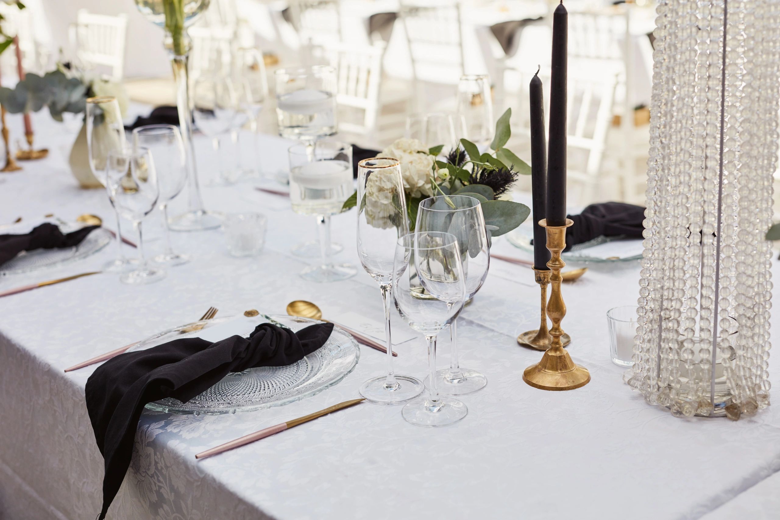 Formal table setting with fine china