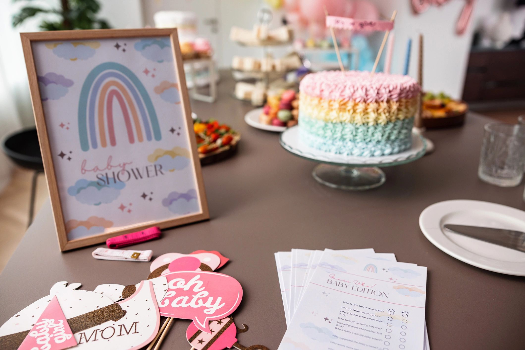 Baby shower party setup